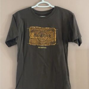 Hard Rock Cafe Memphis Tee in Black and Gold
